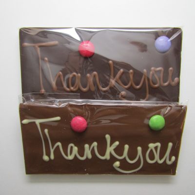'Thankyou' chocolate bars