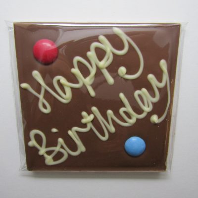 'Happy Birthday' chocolate bar