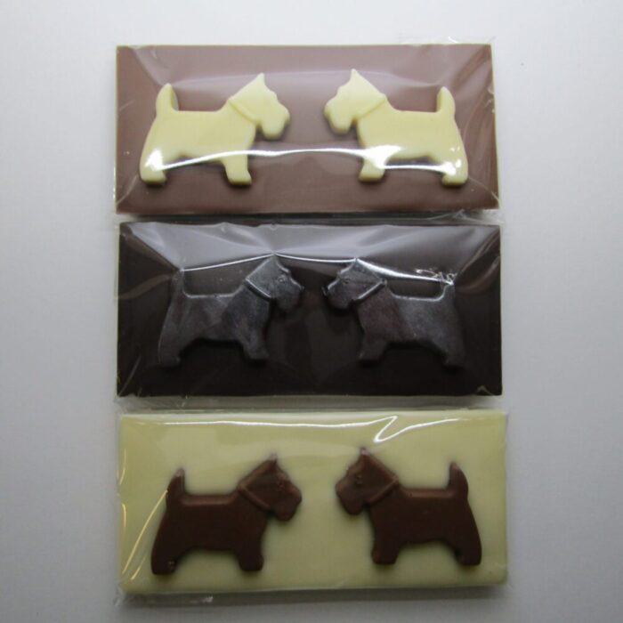 scottie dog chocolate handmade bars